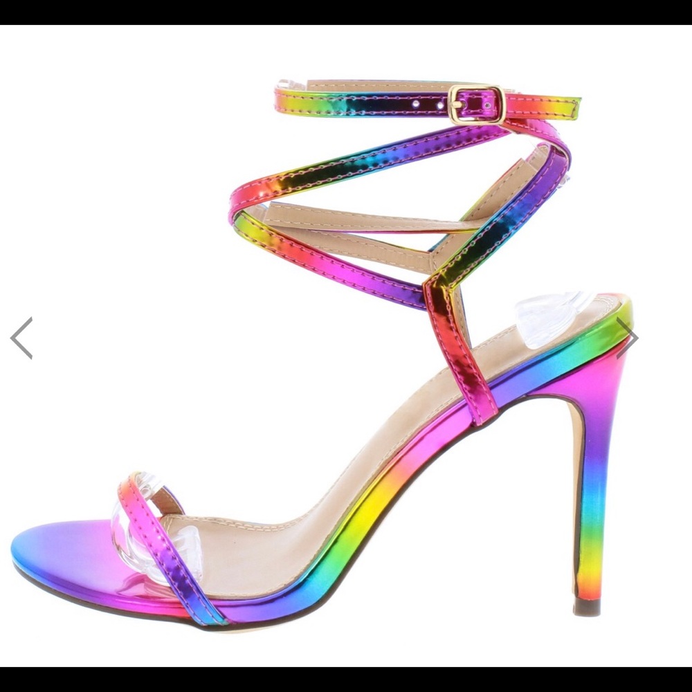 NWB rainbow 4” heels